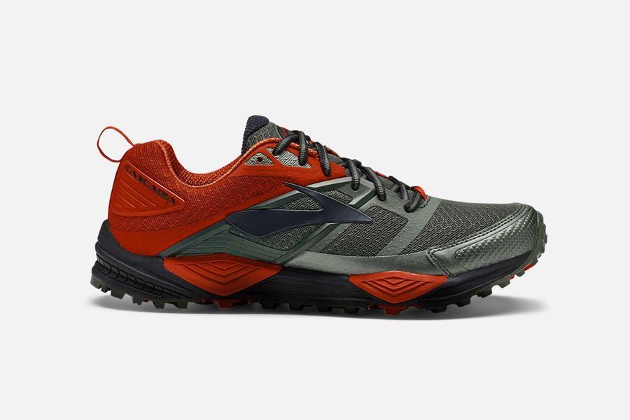 Zapatillas Trail Brooks Cascadia 12 Hombre Verde/Naranjas Comprar QCJA05689